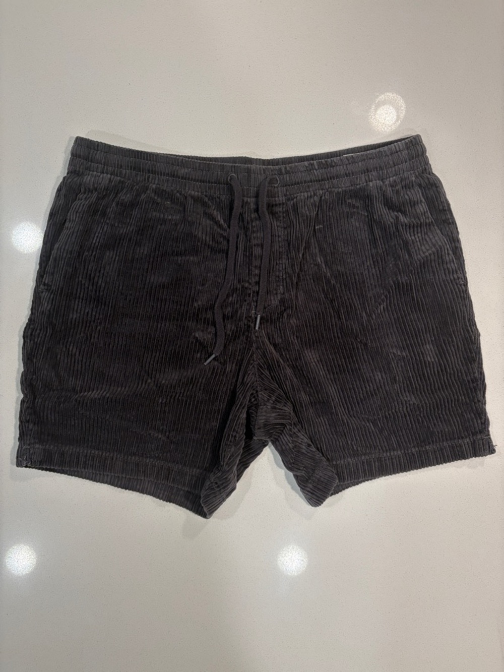 Men's Corduroy Drawstring Shorts - Charcoal